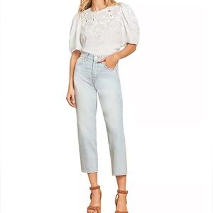 Veronica Beard Blake High Rise Classic Straight Jeans